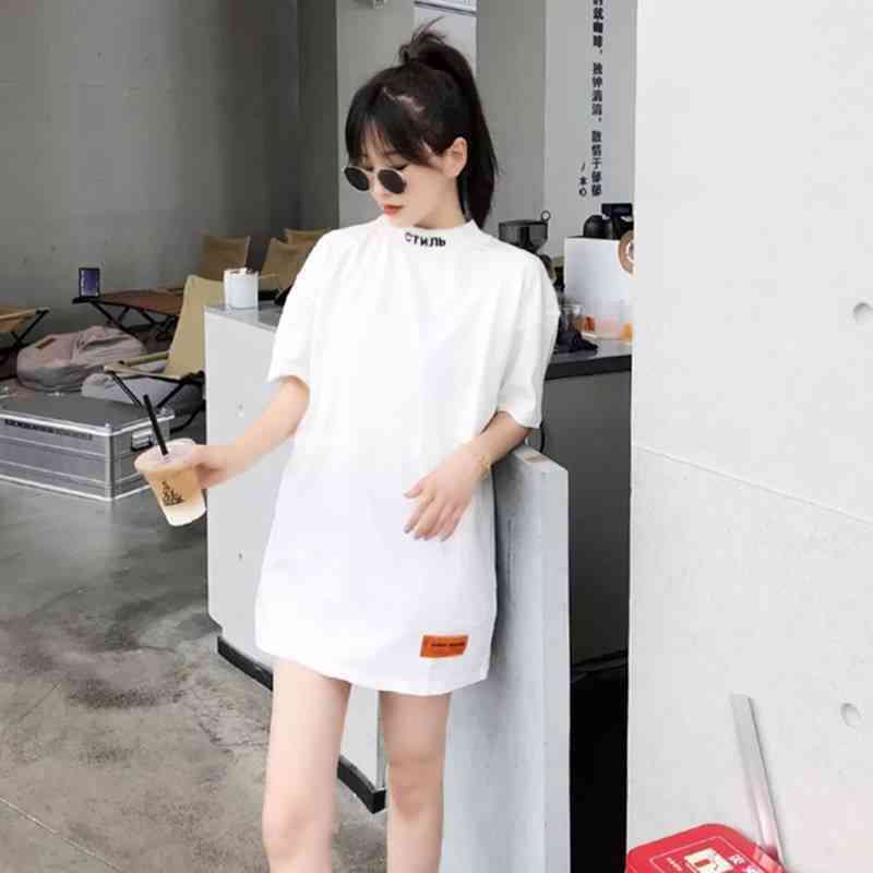 Trend Prestons T-shirts Heron Crane Hp High Collar Embroidery Street Short Sleeve T-shirt Brand