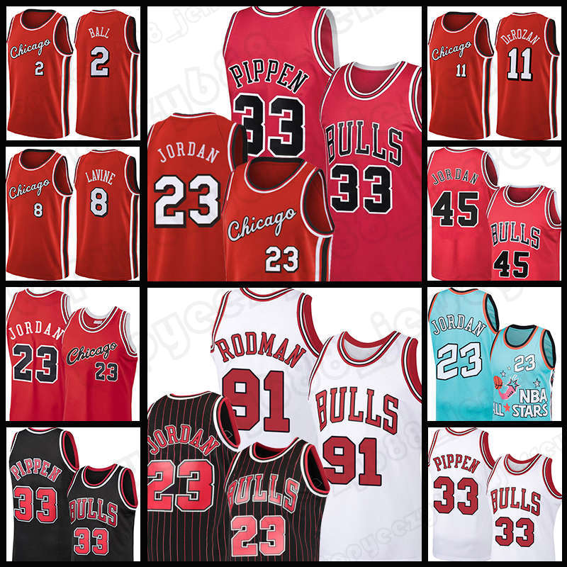 

45 23 Michael Basketball Scottie 33 Pippen Dennis 91 Rodman Retro North Carolina Jersey Bull Lonzo 2 Ball Demar 11 DeRozan 8 LaVine Derrick 1 Rose Jerseys, Mens jersey