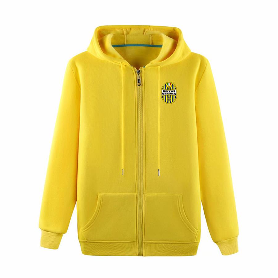 

Men' Hellas Verona fc 2019 Full-Zip Travel Jacket 2019 2020 Hellas Verona fc Cotton Sweater soccer Training jacket tracksuit320Z