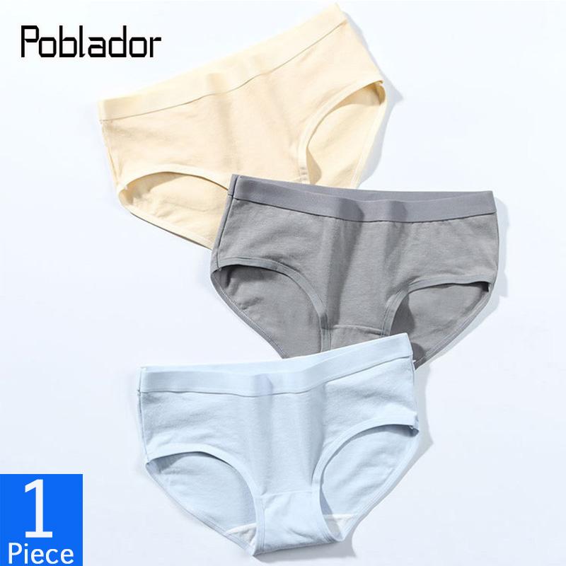 

Women's Panties Poblador Fashion Simple Cotton Women Sport Underwear Seamless Pantys Mid Wiast Solid Female Comfort Breathable Briefs, Dark gray