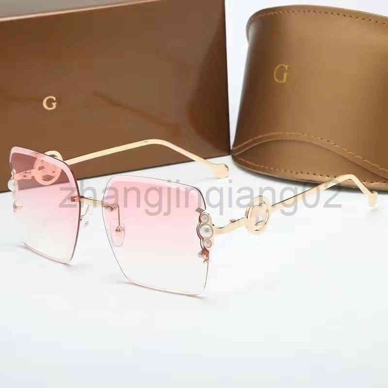 

Designer Gg CC Sunglass Eyewear Luxurious Fashion Brands Woman Mens New Sunglasses Trend Classic Frameless Square Womens Sunglasses Elegant Ocean Glasses