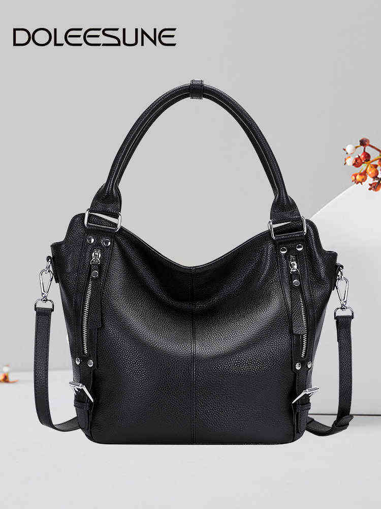 

Doleesune bag Genuine Cow Leather Top-handle Handbags for Women Elegant Shoulder Crossbody Bags Fashion Large Female Hobo Tote Bag, This item does not ship