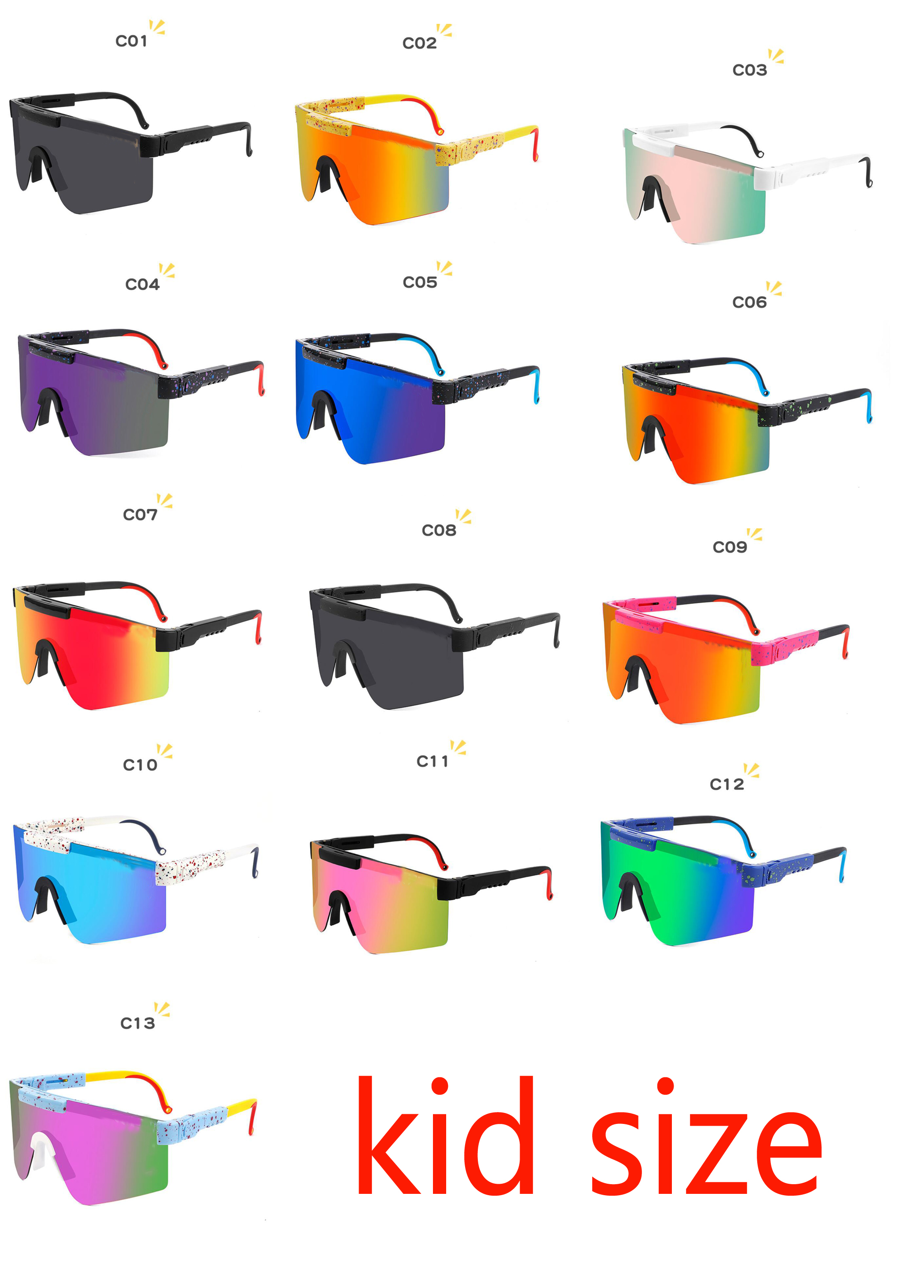 

5pcs summer fashion kid boy Polarized sunglasses film dazzle lens children sports mirror cycling Goggles girls driving outdoor windproof eyeglasses with case