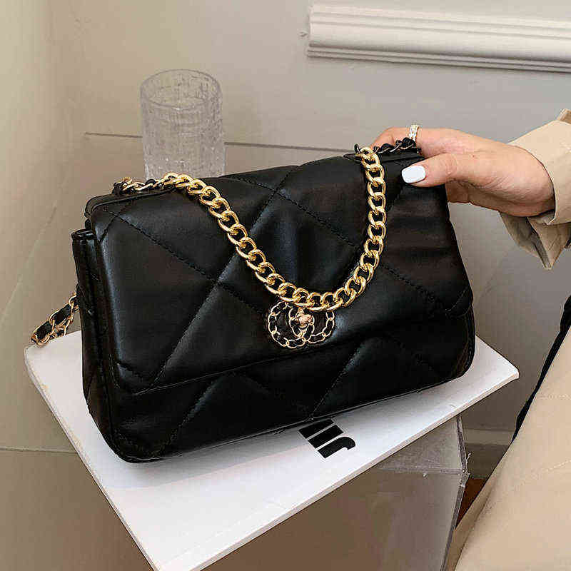 

Luxury Branded Designer Small PU Leather Crossbody Bags for Women 2021 Fashion Female Travel Chain Shoulder Handbags and Purses X220331, Black