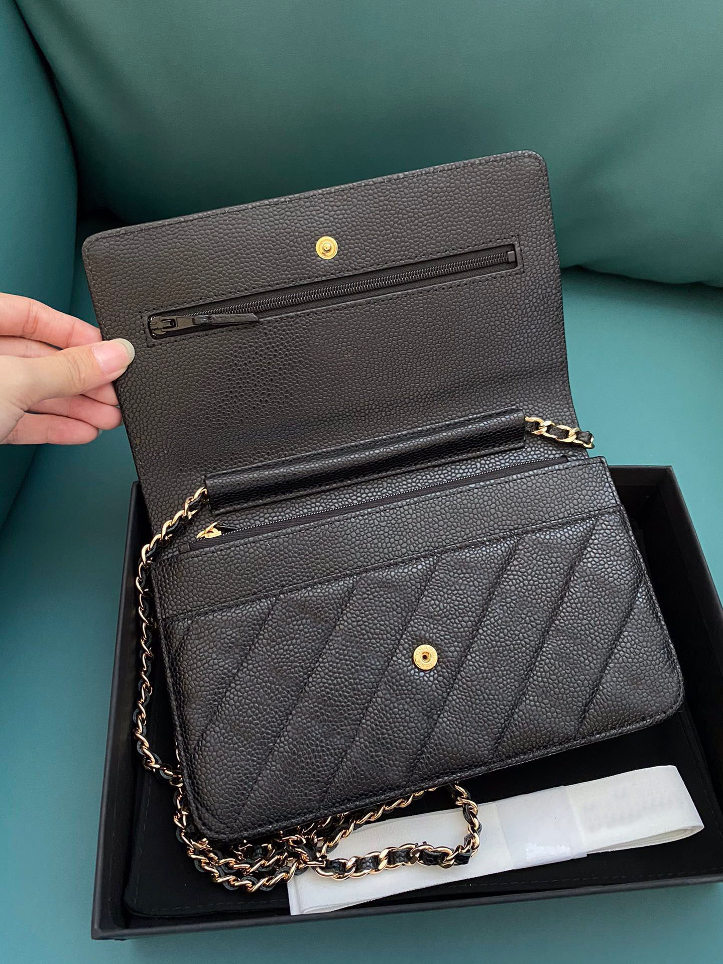 

2021 new high quality bag classic lady handbag diagonal bag leathe AS2356, Green