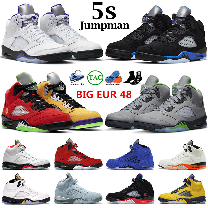 

Big Eur 48 Basketball Shoes for Men 5s 5 Jumpman Concord Green Bean Racer Blue Raging Red What the Stealth 2.0 Shattered Backboard Oregon Mens Sports, 18
