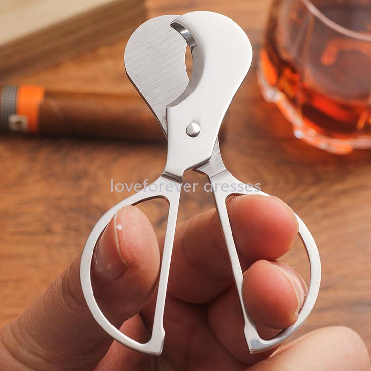 

Fast Stainless Steel Cigar Cutter Knife Sharp Durable Metal Cigar Scissors Portable Tobacco Cigars Tool Smoking Accessories CC