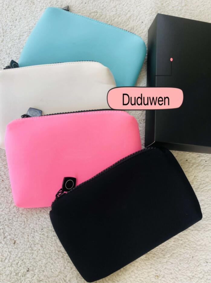 

20cmX13cmX3cm colorful C makeup storage bag zipper letter printed cosmetic case with gift box, Customize