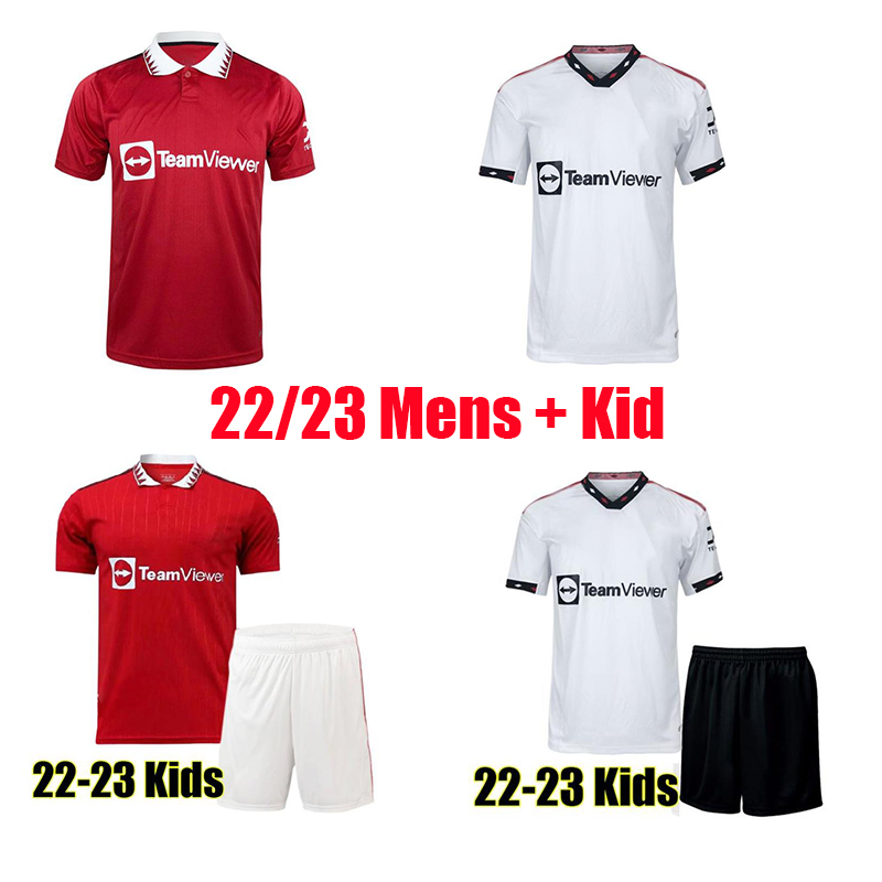 

SANCHO 22 23 Manchester soccer jerseys RASHFORD mens kids kit SHAW POGBA 2022 2023 football shirt fan player version utd MARTIAL B. FERNANDES, Home with patches 2