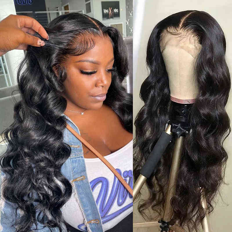 

Nxy Hair Wigs 13x4 13x6 Body Wave Lace Front Pre Plucked Brazilian for Women Water Wavy 30 40 Inch Hd Transparent Frontal 220609, 13x4 lace wig