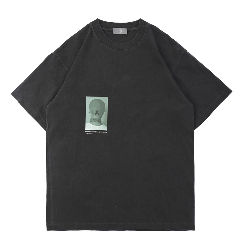 

Tee Tops Print Loose Round Neck Men's Women's Short Sleeved T-Shirt