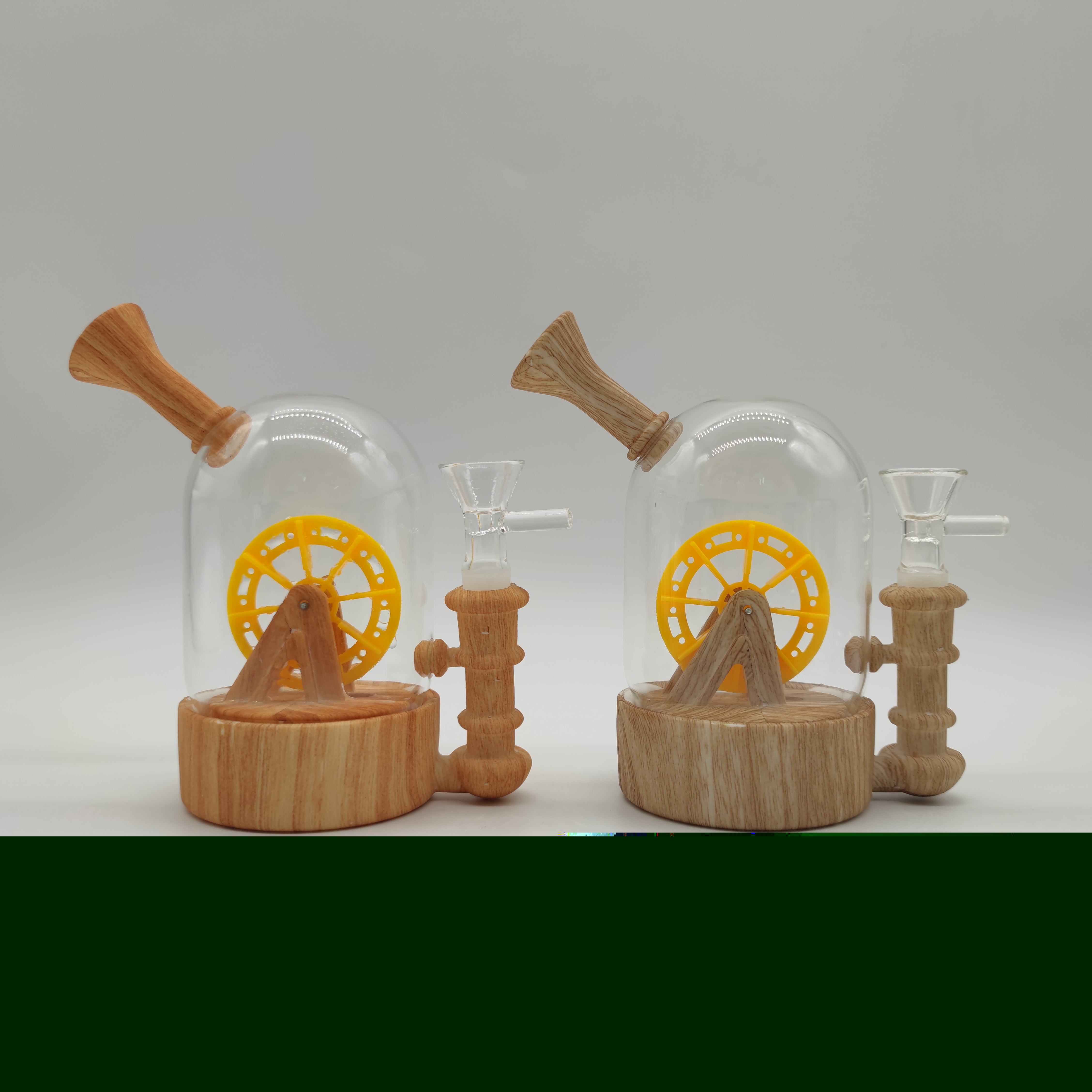 

6.3inches glass bong high silicon shisha Modelling of water wheel hookah silicone water pipes bongs dab rig oil rigs tobacco cigarette