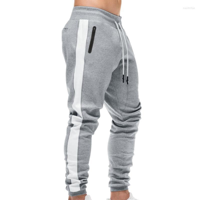 

Men's Pants Loose Sports Casual Color Mid Pocket Trousers Zipper Waisted Men's Fitness Block PantsMen's Naom22, Grey