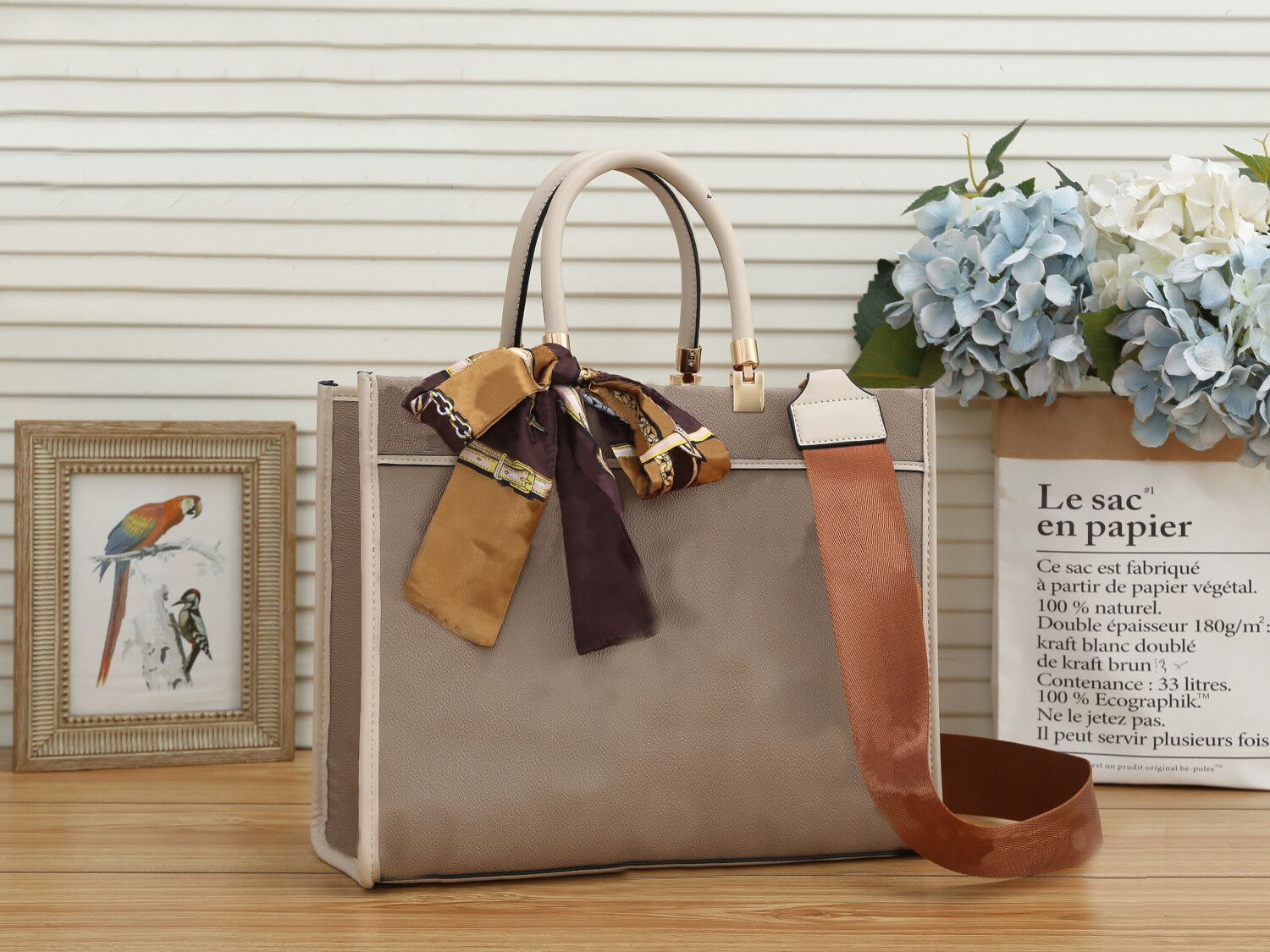 

HH Wild at Heart series Shopping Bag Totes Onthego Genuine Leather Handbags with strap silk scarf Women's Shoulder Crossbody Bags Messenger Lady Purses, Add shipping fee
