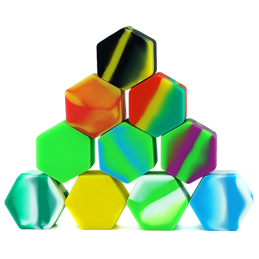 

Containers silicone small hexagonal wax box storege housekeeping jars bottles