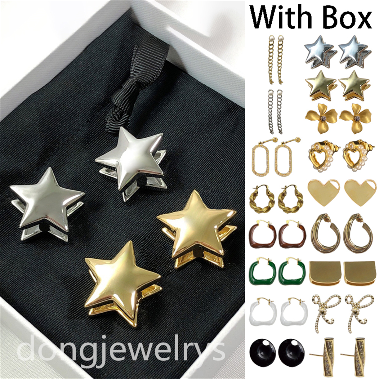 

Women Vintage Studs Earrings Super Cute Little Stars Earrings Hoop Pearl Alphabet Earings Jewelry Party Anniversary Gift Dongjewelrys