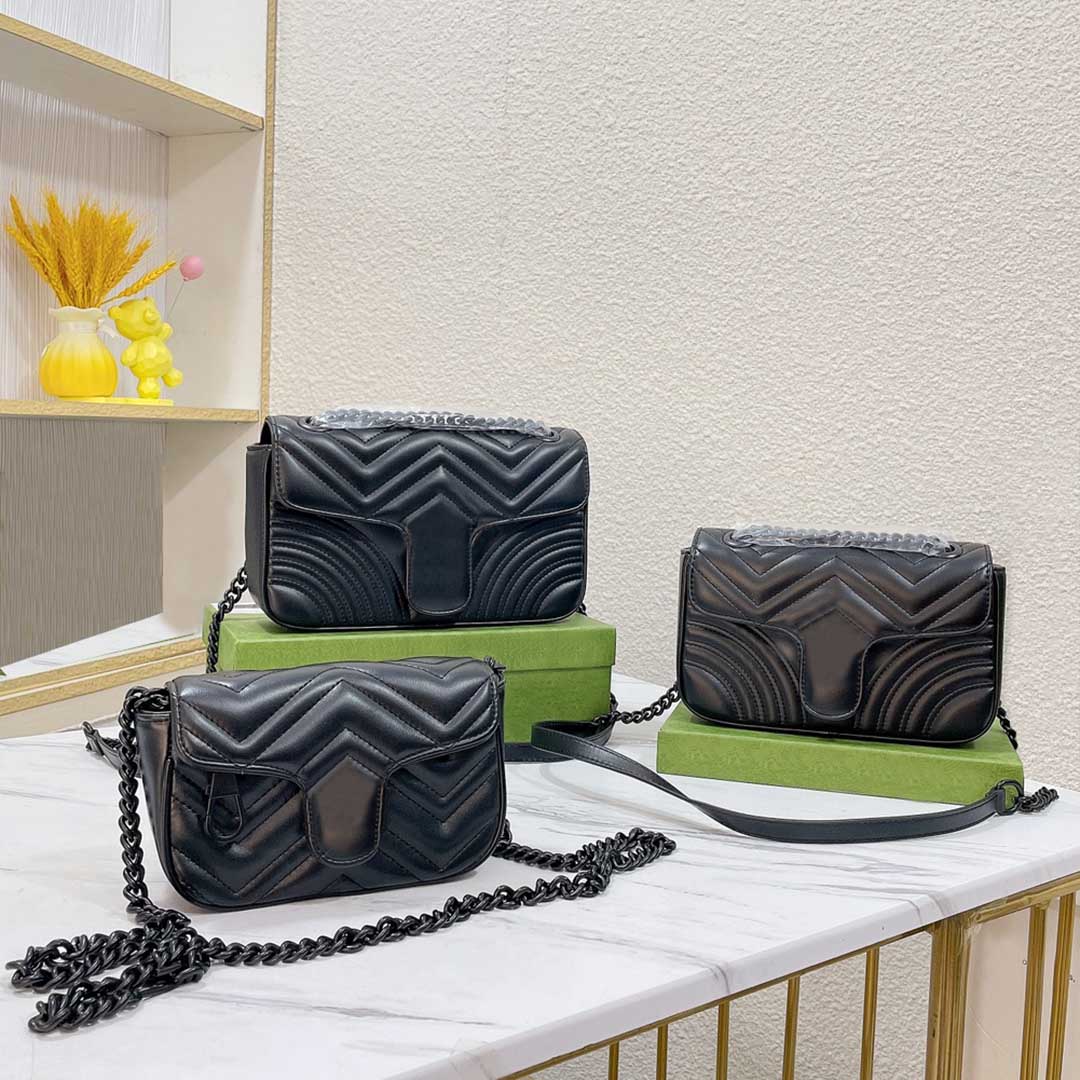 

Luxury designer bag black hardware chain quilted mini handbags V leather flap shoulder crossbody bag classic womens handbag women tote bags woman wallet, 16.5 cm