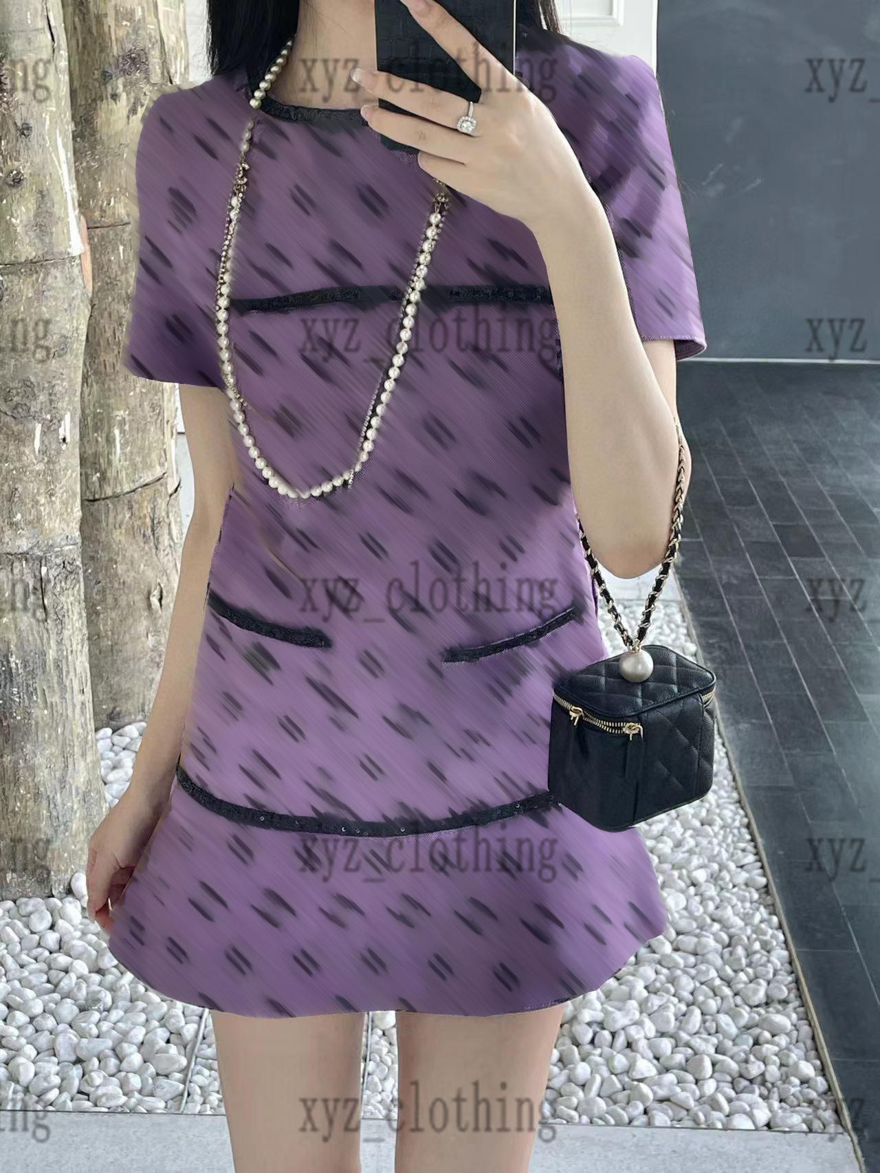 

2022ss high-end summer newly women dresses full logo jacquard denim tank dress fishtail skirt design skirts brand designer ladies sleeveless vest jeans skirt, Purple