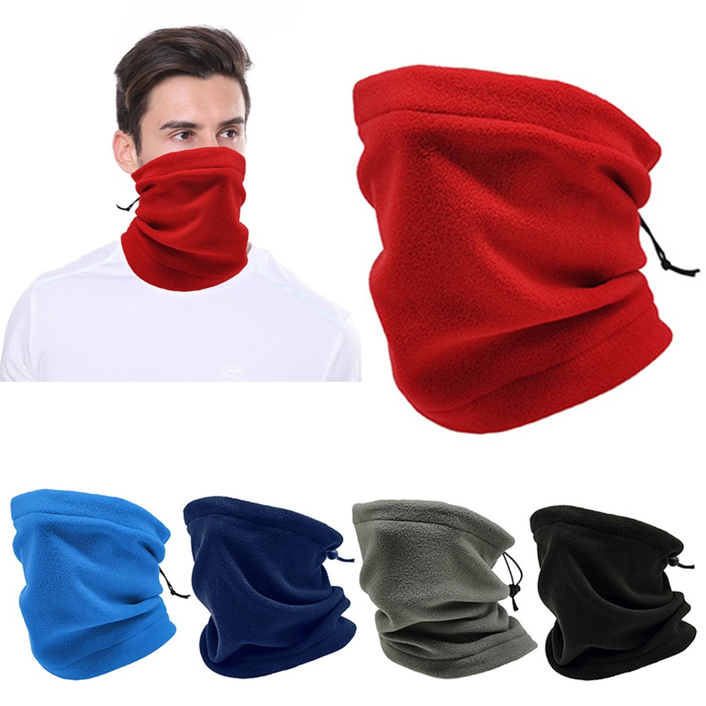 

Fleece Neck Buff Male Bandana Winter Windproof Scarves Soft Cycling Hiking Half Mask Neck Warmer Gaiter Snowboard