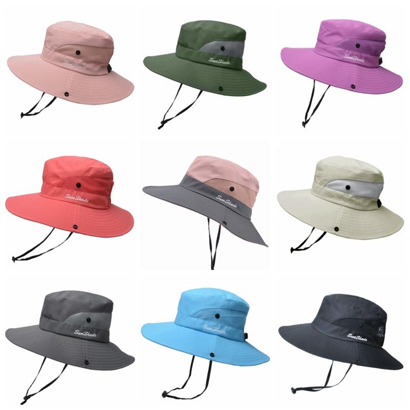 

Berets Women's Panama Bucket Hat Fishing Outdoor UV Protection UPF 50 Sun Summer Wide Brim Hiking Cap For WomenBerets BeretsBerets, 2009 blue