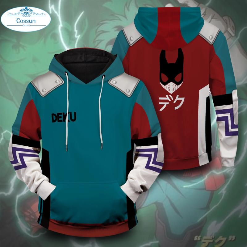 

Men' Hoodies & Sweatshirts Anime My Hero Academia Midoriya Izuku Cosplay Fashion Pullover Harajuku Hooded Sweatershirt UnisexMen