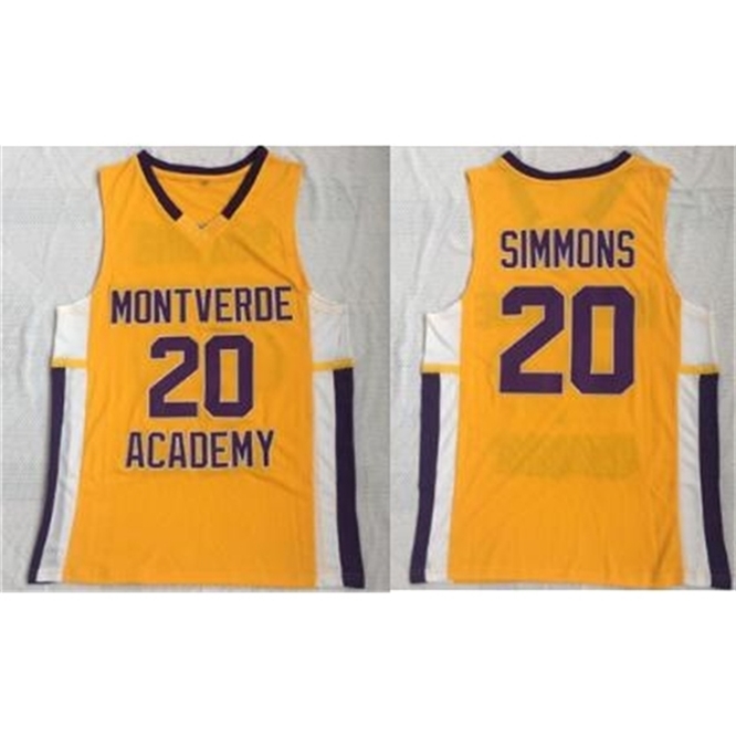 

Xflsp Montverde Academy 20 Ben Simmons Jersey Stitched embroidery Men Basketball College Jerseys HIGH SCHOOL Uniform wears, As pics