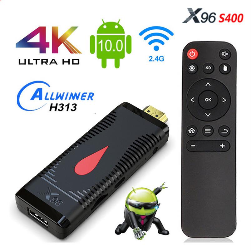 

TV Stick Android 10.0 X96 S400 TV Stick Android X96S400 Allwinner H313 Quad Core 4K 60fps 2.4G WIFI 2GB 16GB TV Dongle VS X96S299i