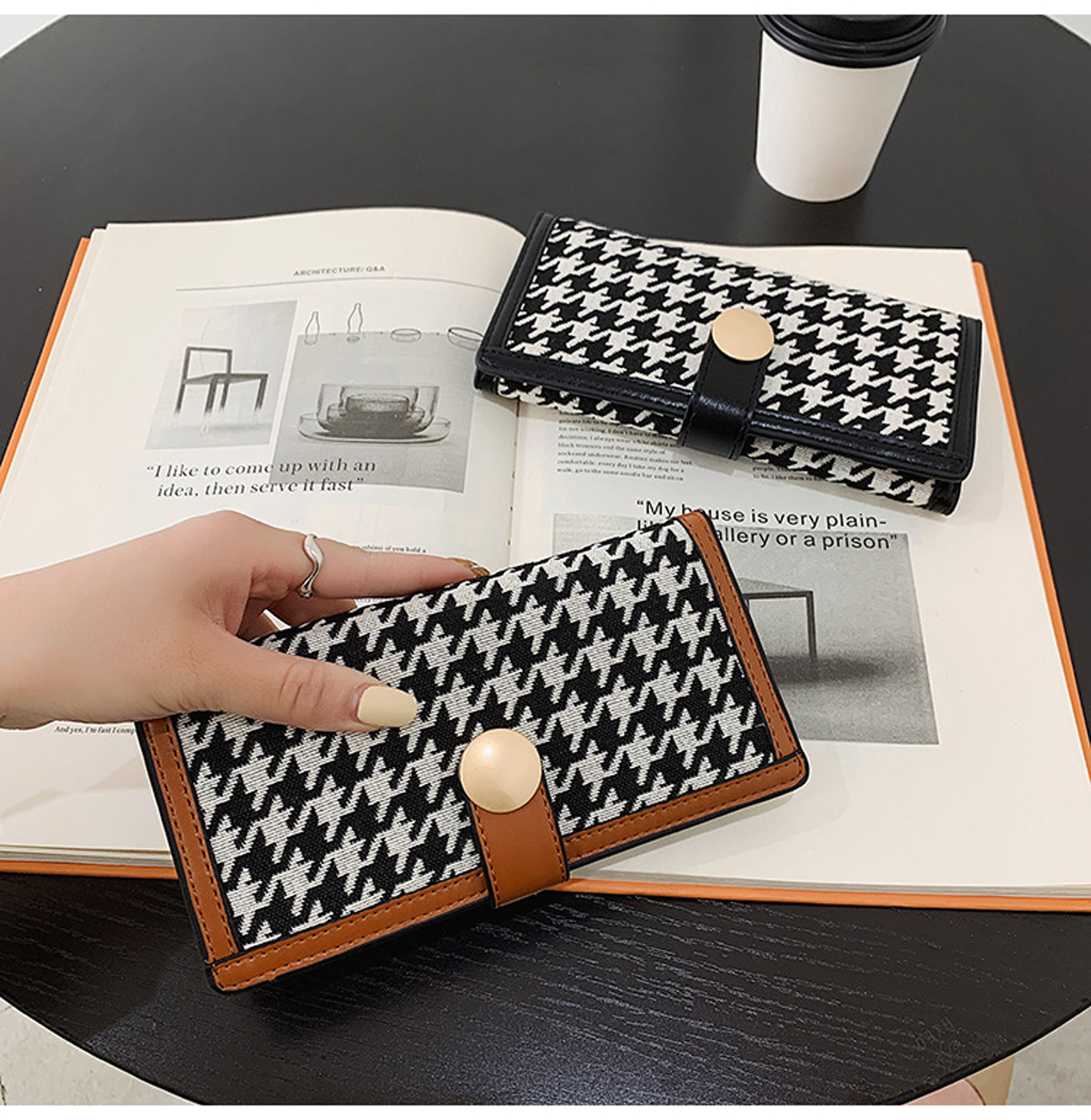 

8 color women wallets fashion bird pattern short long card holder