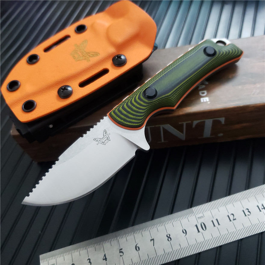 

Benchmade 15017 Hunt Hidden Canyon Hunter Fixed Blade Knife 2.79" S30V Drop Point Richlite/Green G10 Handles outdoor camping hiking travel fishing Hunting Knives