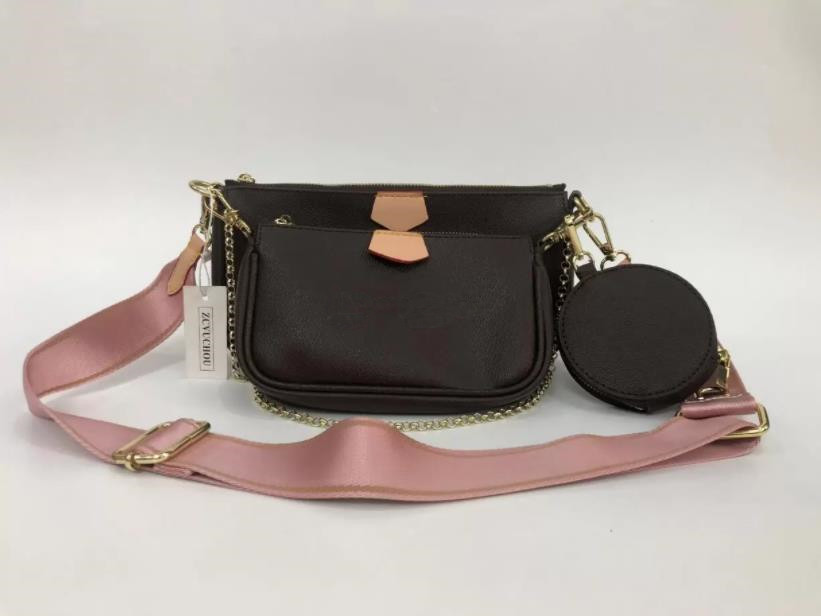 

Super nano made leather woman bag Ladies 3pcs Set Wallet handbag shoulder bag cluth Multifunction purse, No bag