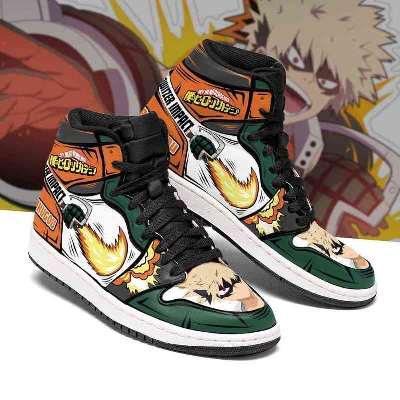 

Katsuki Bakugou Sneakers Skill My Hero Academia Anime Shoes, Others