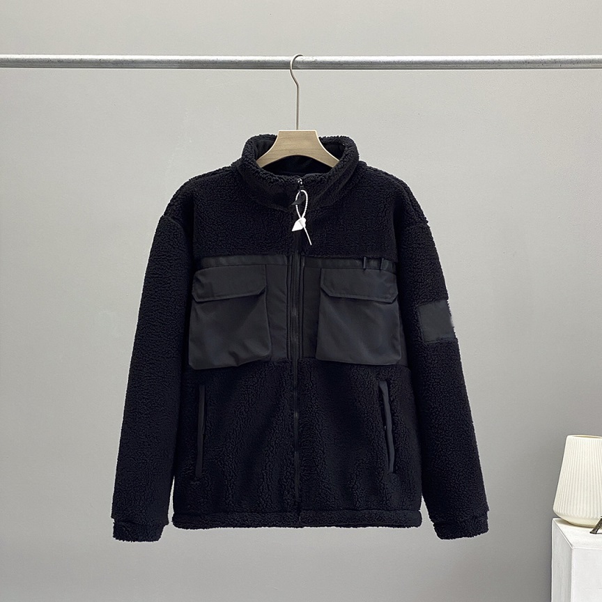 

New Men' Jackets Fashion Plush Coat Women Letter Print Fleece Jackets Men Winter Rainbow Pattern Swaetshirt Youth Top Quality Fur Sport Tops, Yellow