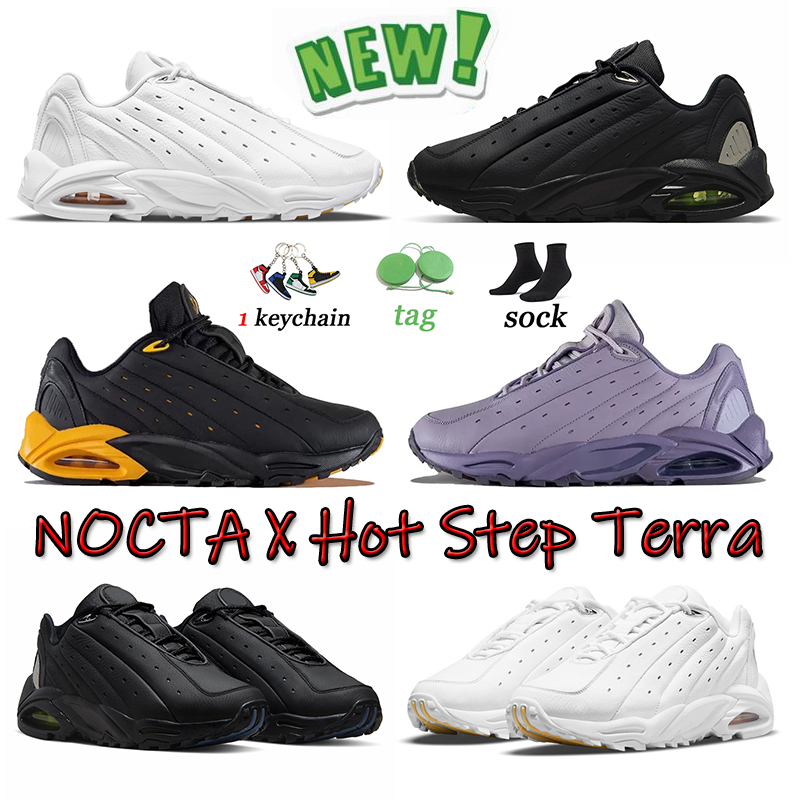 

Top Fashion 2022 NOCTA X Hot Step Terra Running Shoes US 12 Women Mens Trainers Triple Black White Purple University Gold Leather Platform Designer Sneakers Size 36-46, 36-46 5