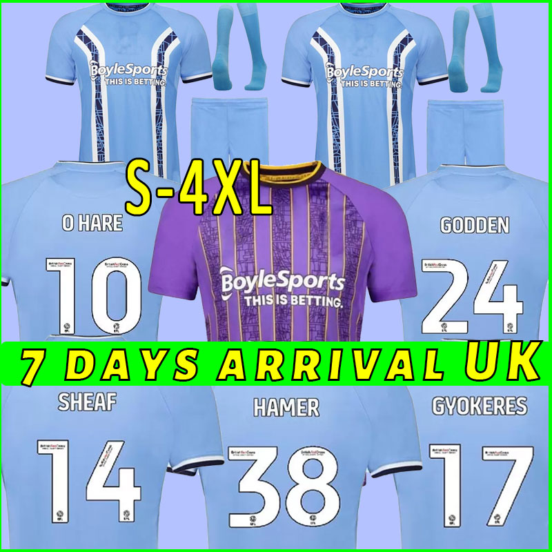 

22 23 Coventry City soccer jersey O Hare Sheaf Gyokeres Godden Hamer 2022 2023 home blue men kids kit football shirts tops camiseta de futbol
