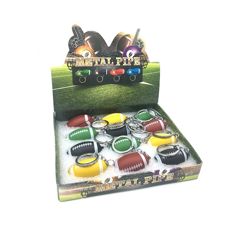 

Newest metal smoking pipe rugby tobacco pipe tobacco oval Hand Pipes pyrex colorful hookahs water bong Smoking Accessories