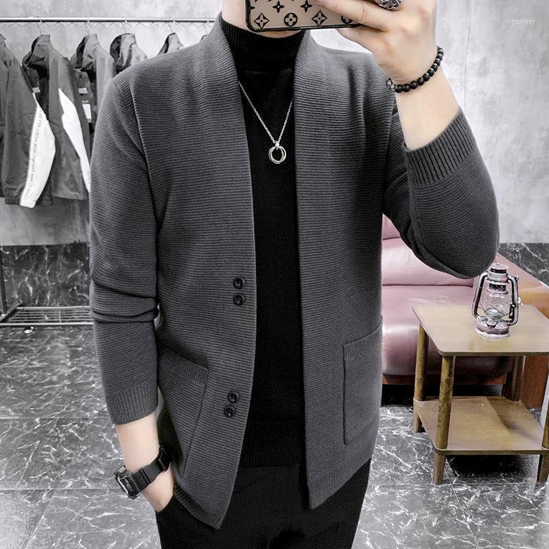 

Men's Sweaters Top Grade Autumn Winter Design Brand Fashion Knit Cardigans Sweater Men Casual Trendy Coats Jacket Clothes L25Men's Olga22, Black