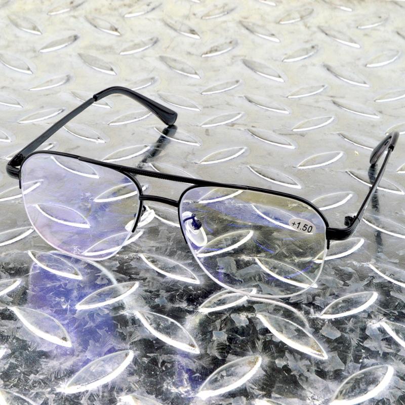 

Sunglasses Oversized Double Bridge Pilot Style Half-rim Spectacles See Near N Far Progressive Multi-focus Reading 0.75 To 4Sunglasses