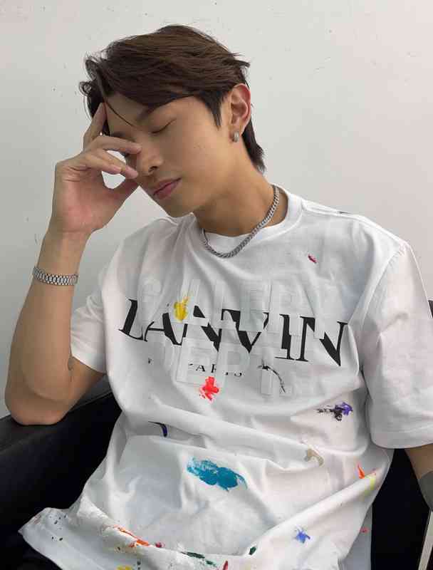 

T-shirt Gallerydept. x Lanvin langfan 21ss co branded splash ink short sleeve men's and women's couple sup summer, White