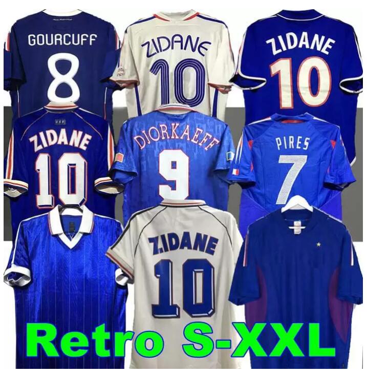 

1998 RETRO 2002 ZIDANE HENRY soccer jerseys 1996 2004 Platini Football 1984 shirt Trezeguet 1982 RETRO France 2006 Deschamps Petit 2000 Pires Maillot de footbal, 1998 home