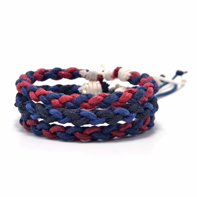 

Charm Bracelets Handmade Cotton String Bracelets&Bangle Couple For Women Braided Rope Cord Bracelet Friend Jewelry PulserasCharm
