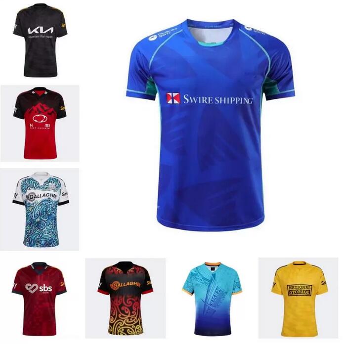 2022 2023 NEW Hurricane Highlander Blues crusader RUGBY JERSEYS ZEALAND 22 23 Mens Super Chief Moana Fiji Jersey top quality t shirt S-5XL home G