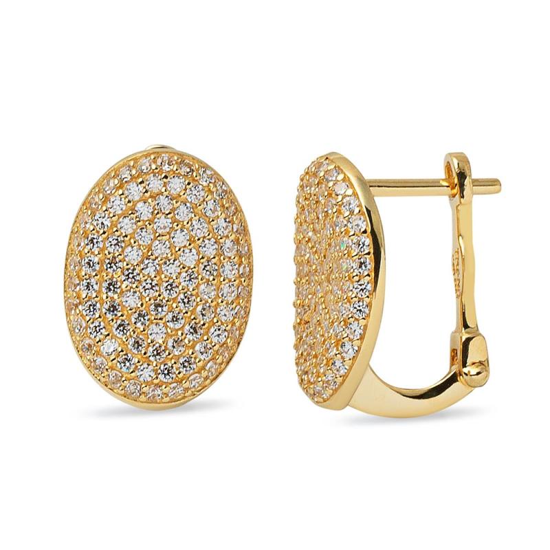 

Clip-on & Screw Back Locket 14 Cubic Zirconia Setting Gold Earrings