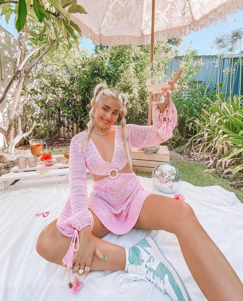 

Women' Swimwear Sexy Elegant Female Knitted Dress Solid Color/ Striped V-Neck Long Sleeve Fashion For Summer Fall Beach -XLWomen, Orange