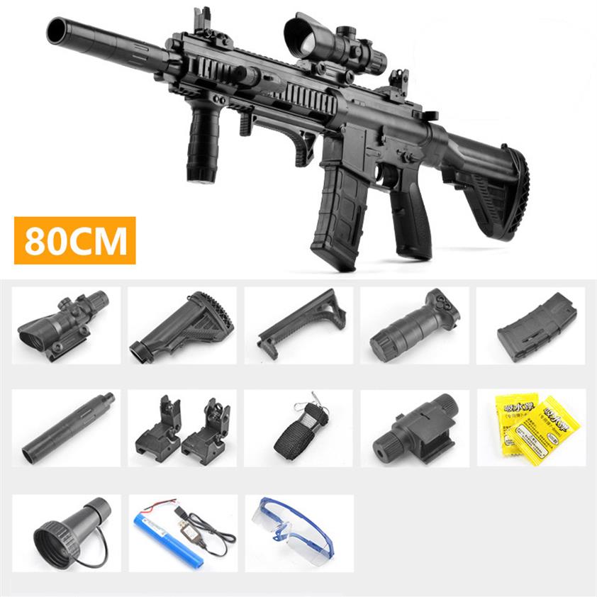 

M416 Electric Automatic Rifle Water Bullet Bomb Gel Sniper Toy Gun Blaster Pistol Plastic Model For Boys Kids Adults Shooting Gift243K