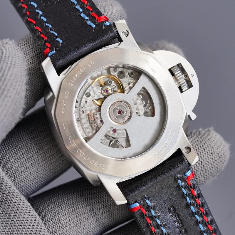0 0 PAM 1314 Mens watches automatic watch 45mm dial White color TT factory 2555 mechanical movement 316L fine steel Luminous Calendar01456-image-789856466