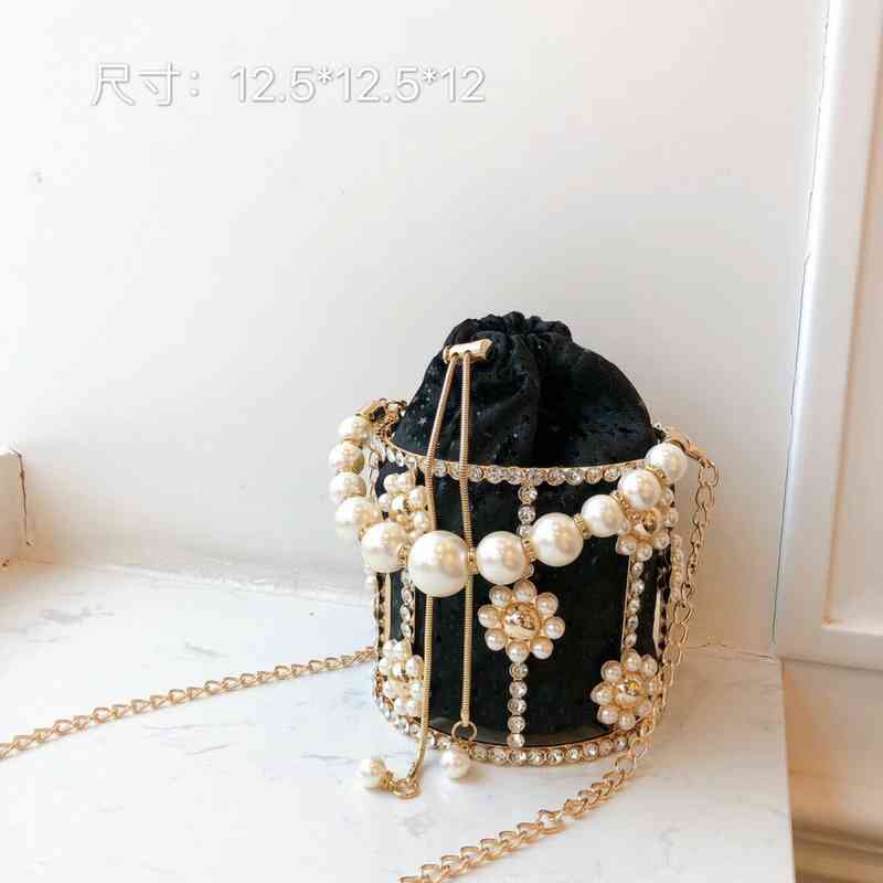

2022 New Luxury Pearl Bag Birdcage Design Small French Minority Women's Portable Dinner Bag Banquet, Vip not for sale