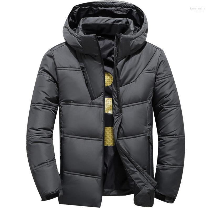 

Men Jackets Coats Winter Solid Color Zipper Trendy Wild Thick Warm Hooded Down Jacket Outdoor Sports Coat Casual Overcoat Male Kare22, Light gray