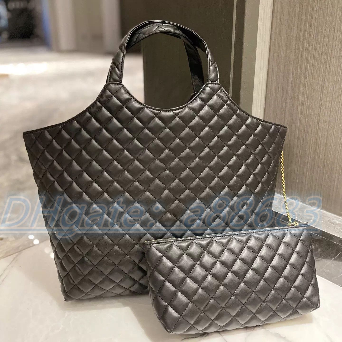 

Luxurys Designers Icarebag large Wallets Shoulder Bags women totes card holder Cross Body tote Key hangbag Holders cards coins men Genuine leather Glambskin purse, Black