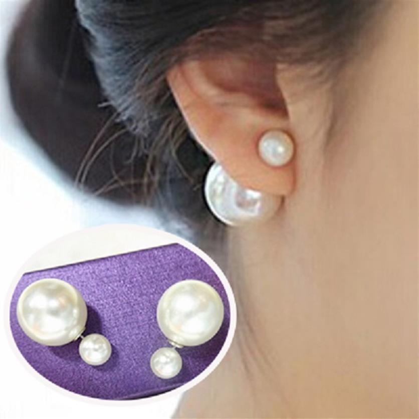 

Ins fashion jewelry luxury designer double sided frosted fur ball fashion pearl stud earrings for woman girls235w