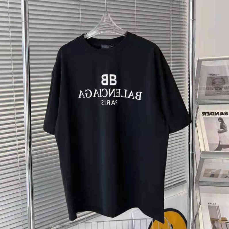 

New Designer Parishika Color Letter Printing Short T-shirt Balenciga Balancigas Double B Printed Short Sve T-shirt Men's And Women's Loose Casual Trendy Size M-4xl, No sale